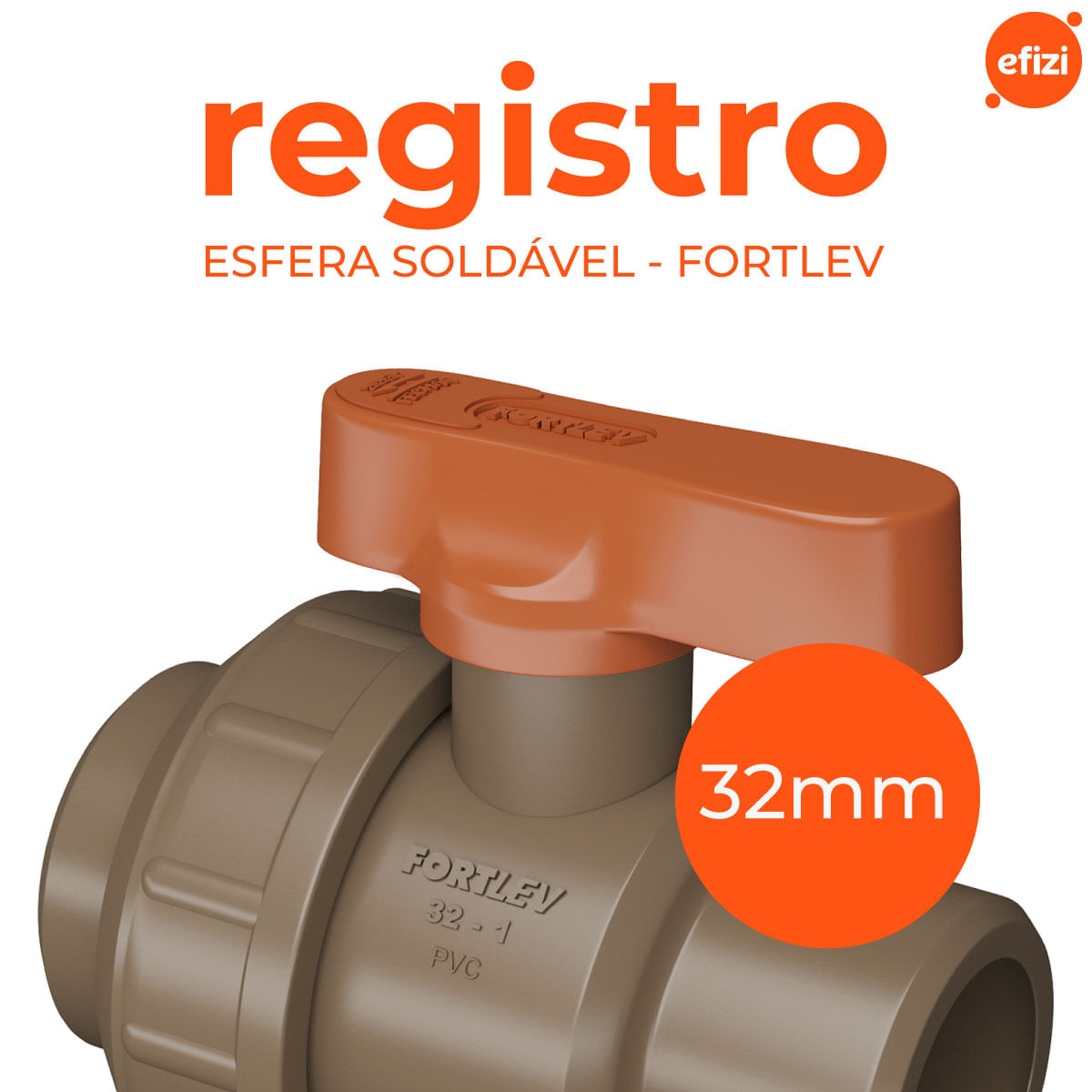 Registro Esfera Soldável União 32mm Fortlev