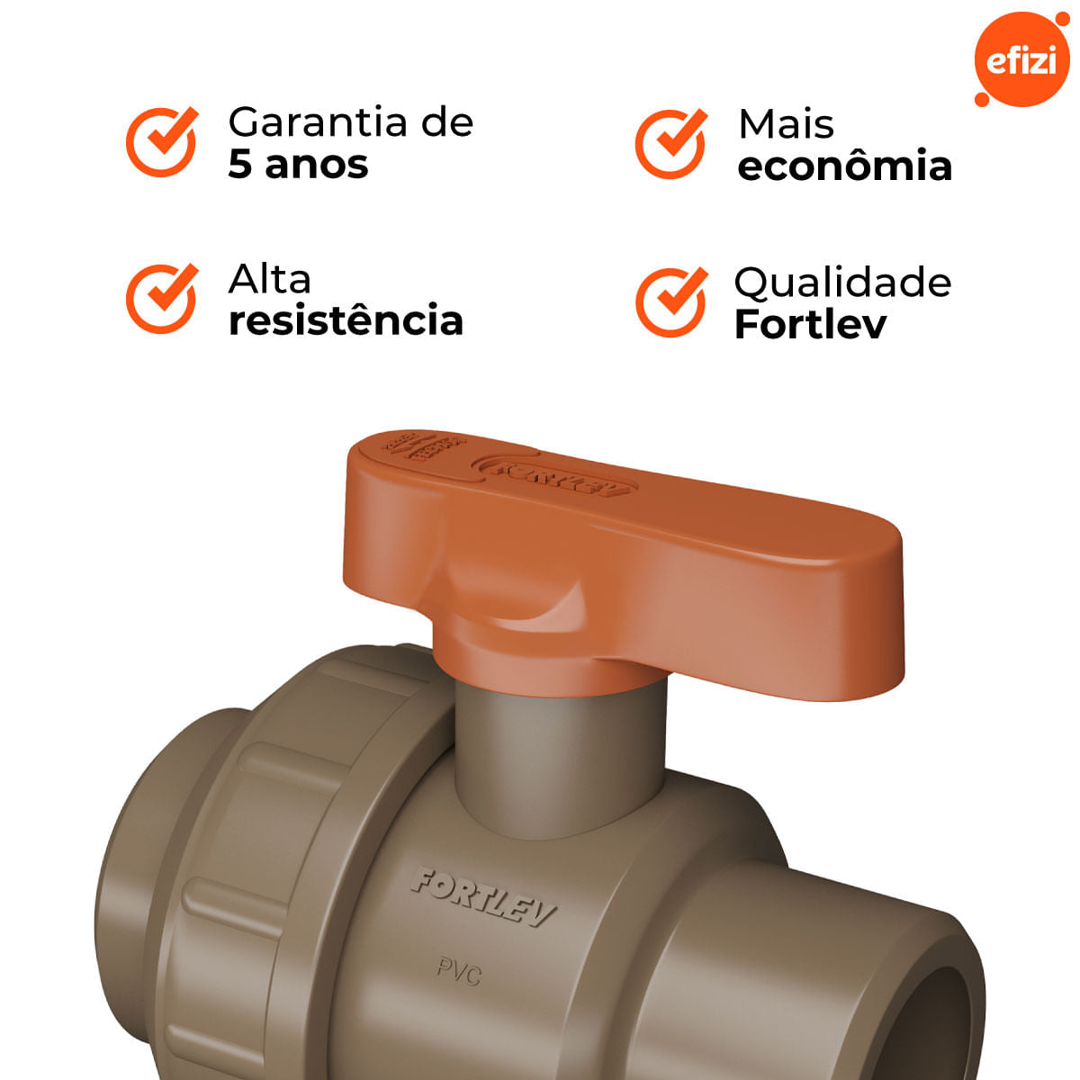 Registro Esfera Soldável União 40mm Fortlev
