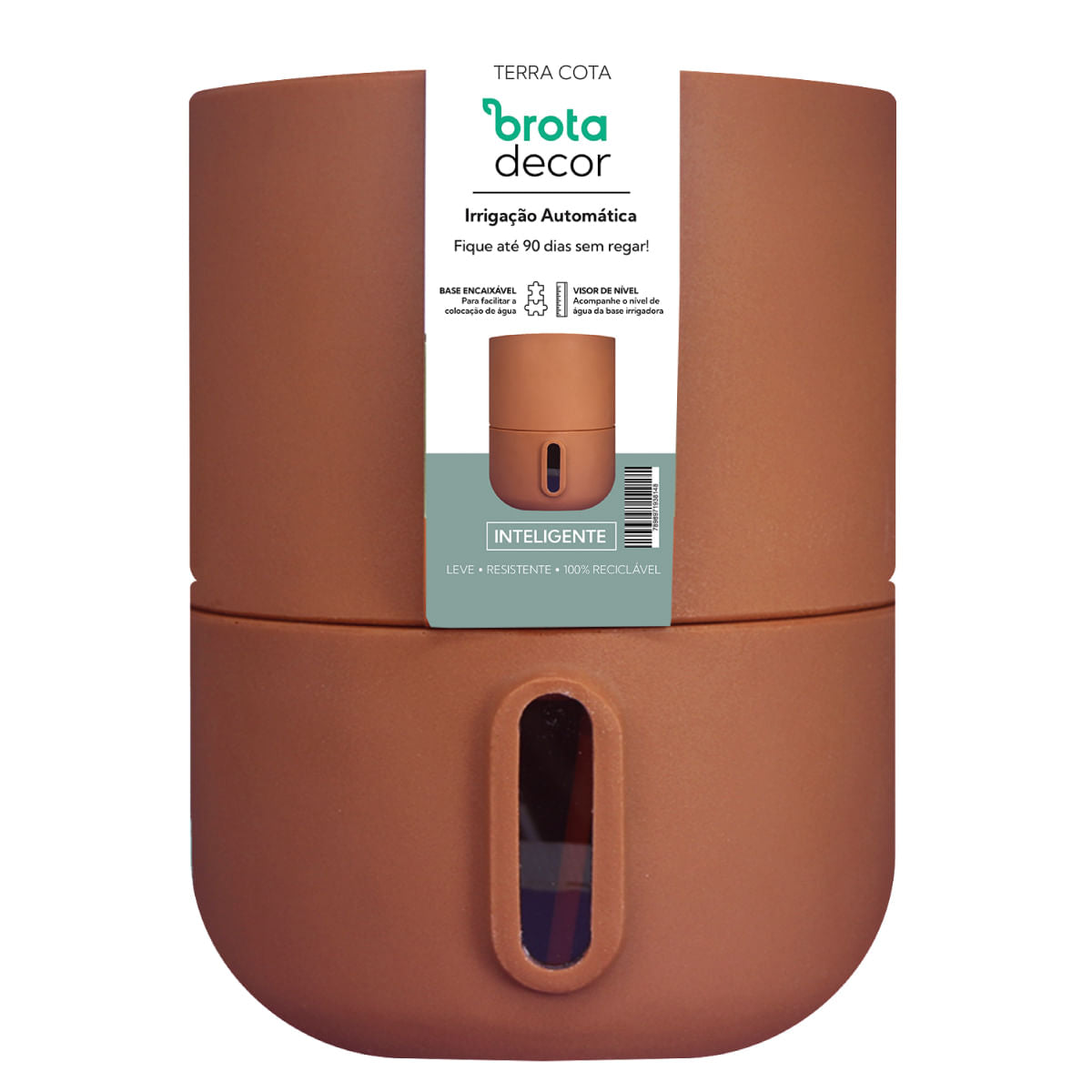 Vaso Autoirrigável Decor Urbi M Terracota Brota