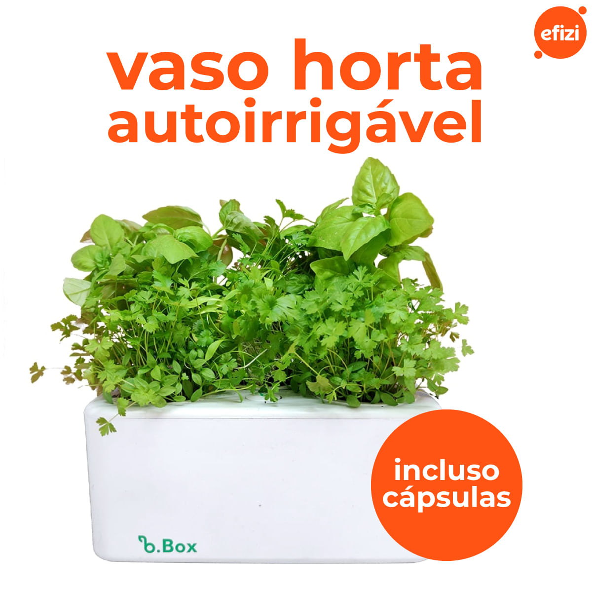 Vaso Horta Autoirrigavel Inteligente Branco Brota
