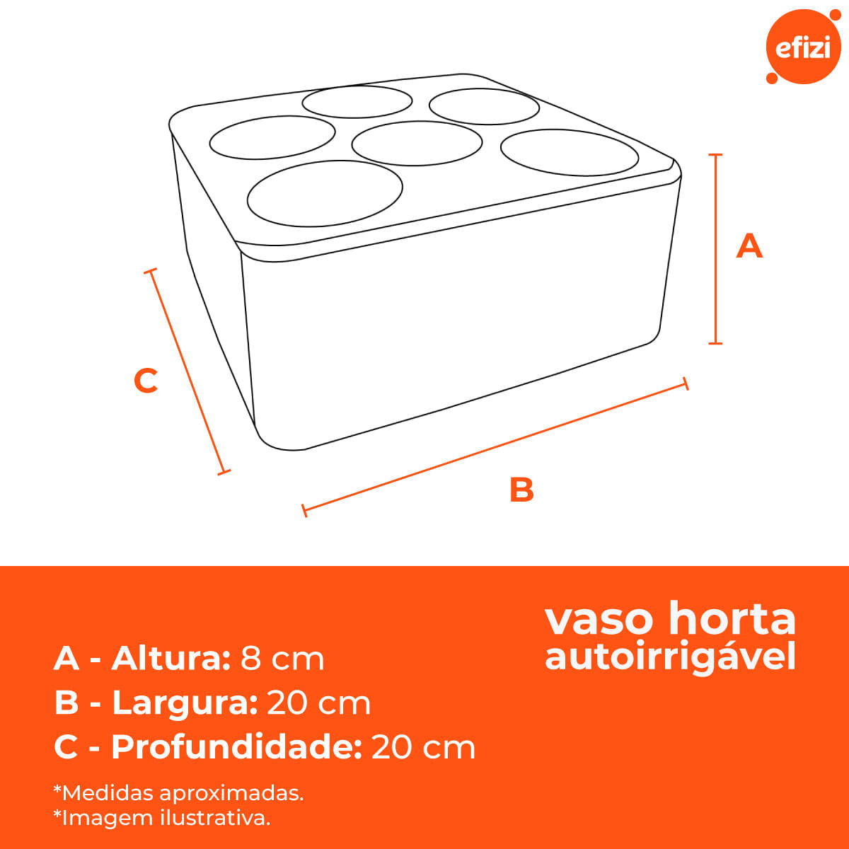 Vaso Horta Autoirrigavel Inteligente Branco Brota