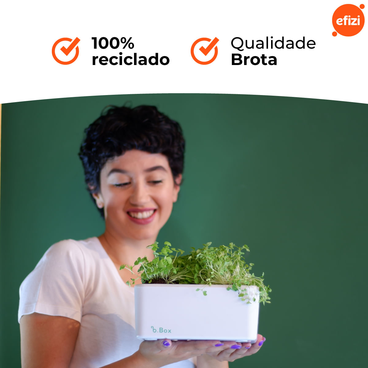 Vaso Horta Autoirrigavel Inteligente Branco Brota