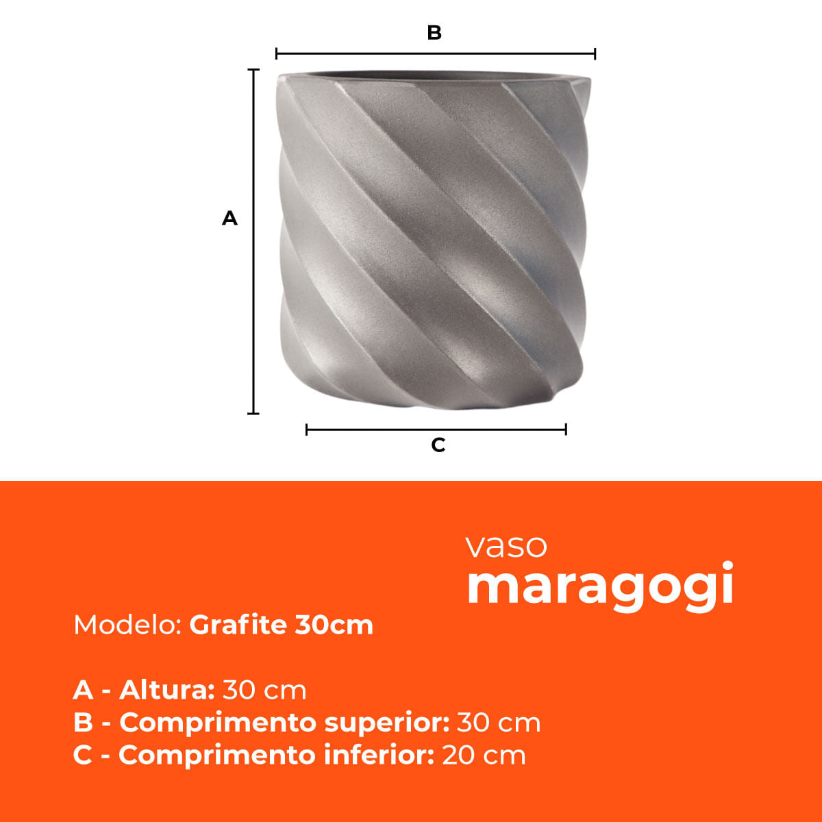 Vaso Maragogi Grafite 30 Terrano