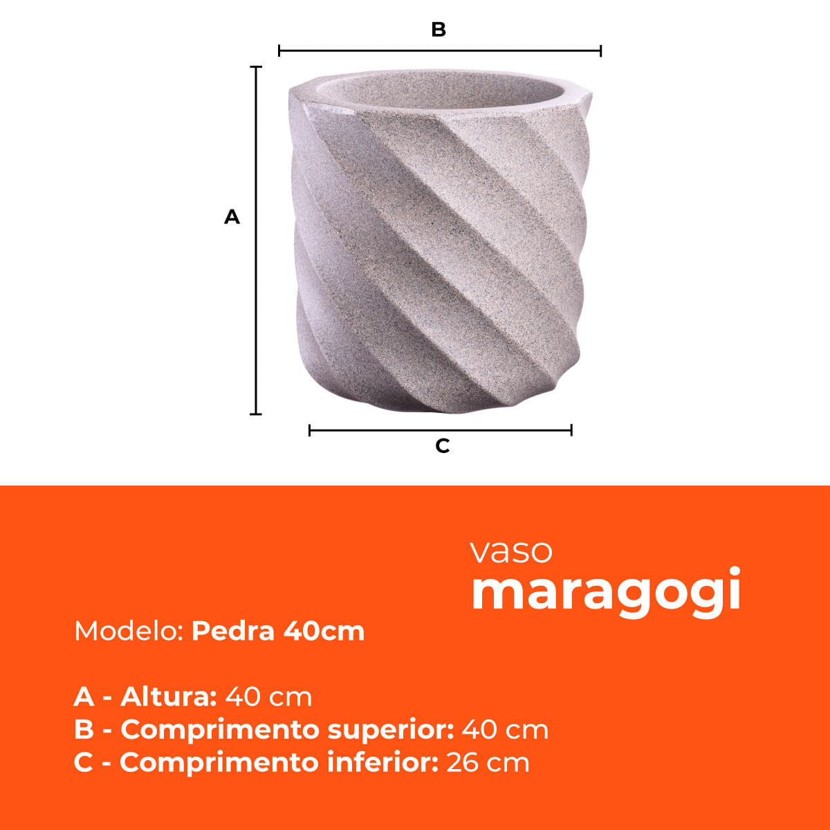 Vaso Maragogi Pedra 40 Terrano