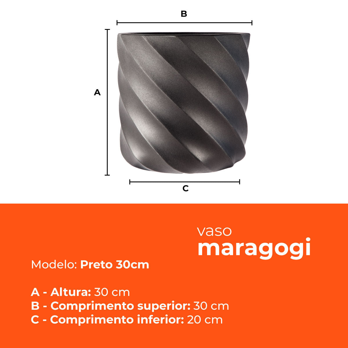Vaso Maragogi Preto 30 Terrano