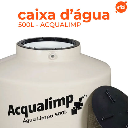 Caixa D'Água com Filtro e Boia Água Limpa 500L Acqualimp