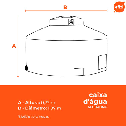 Caixa D'Água Água Protegida 500L Acqualimp