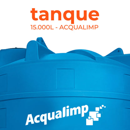 Tanque Polietileno 15.000L Azul Acqualimp