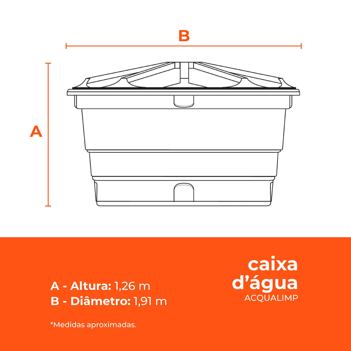 Caixa D´Água Green+ 2.000L Acqualimp