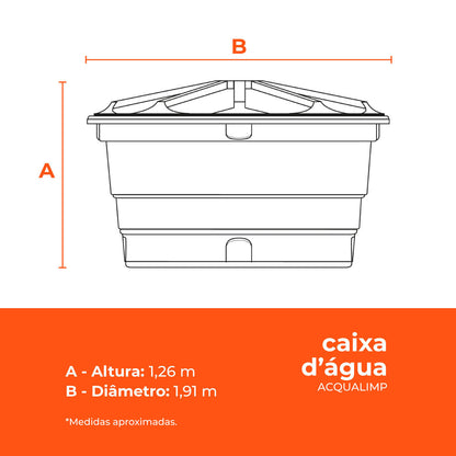 Caixa D´Água Green+ 2.000L Acqualimp