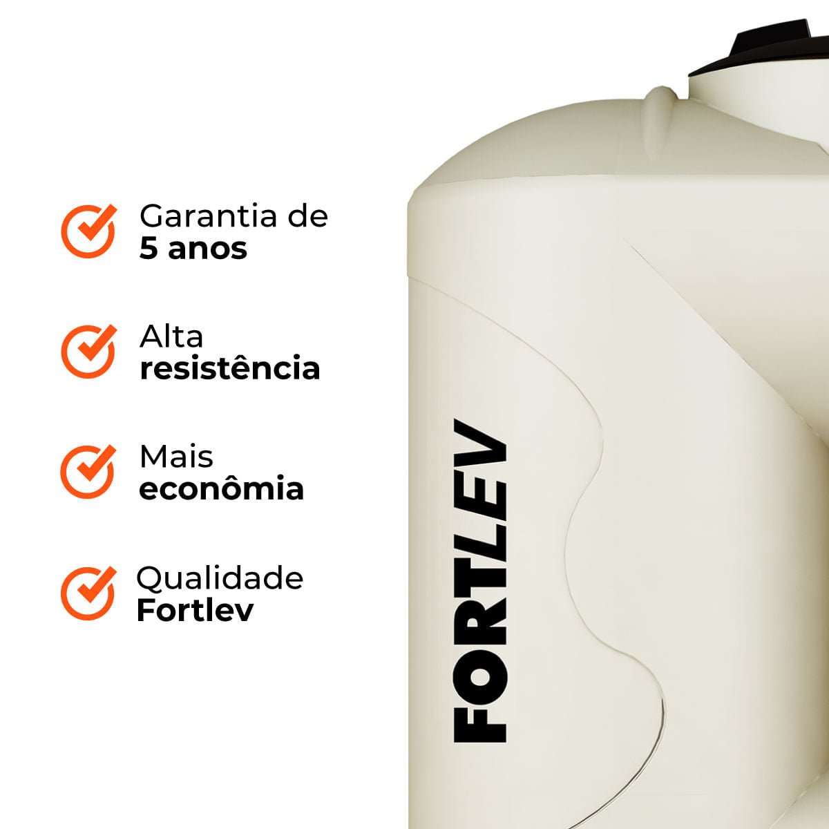 Tanque Slim 600L Bege e Separador de Folhas Fortlev