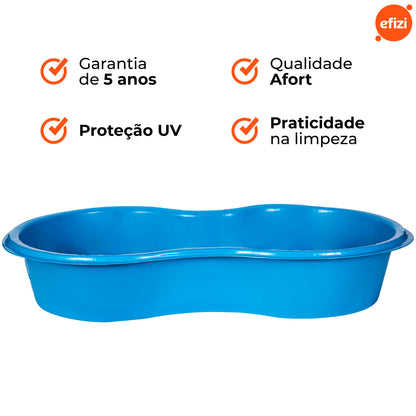 Caixa Piscina Feijão 50 Litros Azul Afort