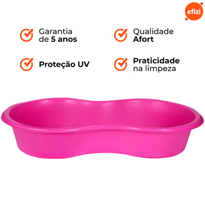 Caixa Piscina Feijão 50 Litros Rosa Afort