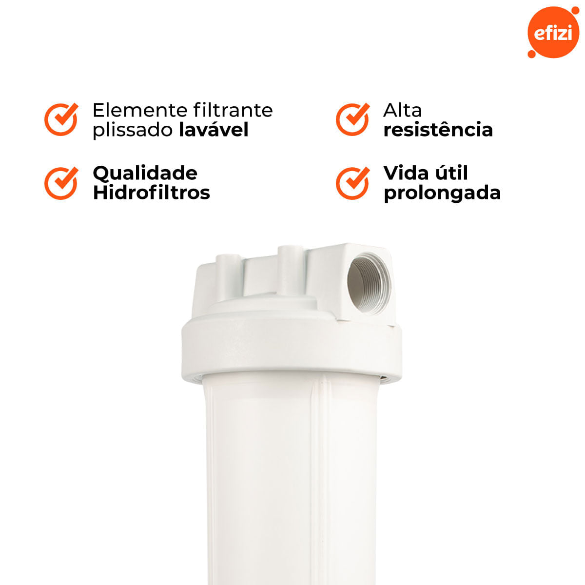 Filtro Big 20" Para Piscina 50 Micra Alta Vazão Hidrofiltros