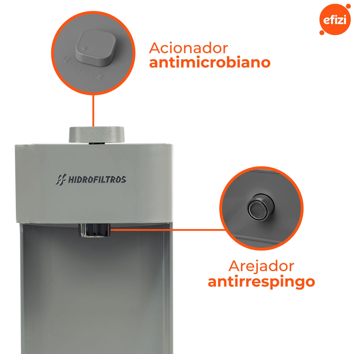 Purificador Facile C3 Carvão Ativado Cinza Hidrofiltros