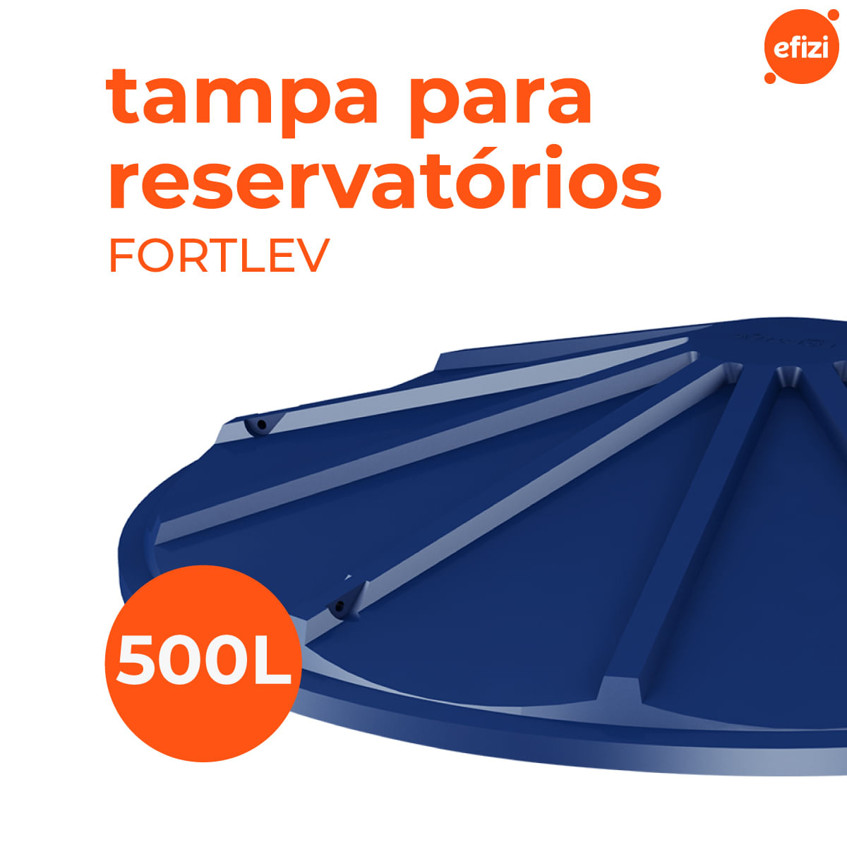 Tampa Polietileno P/ Caixa D'Água 500L Fortlev