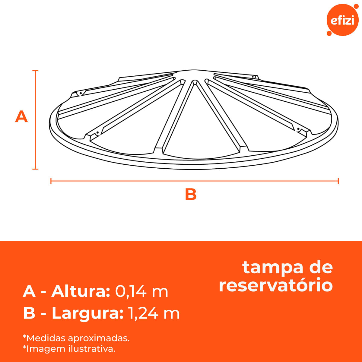 Tampa Polietileno P/ Caixa D'Água 500L Fortlev