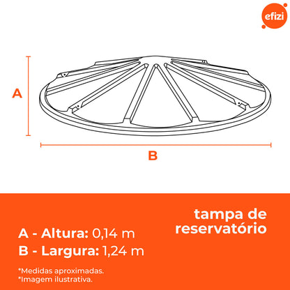 Tampa Polietileno P/ Caixa D'Água 500L Fortlev