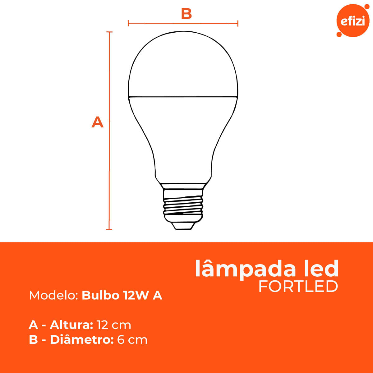 Kit C/ 30 Lampadas Led Bulbo 12W Fortled