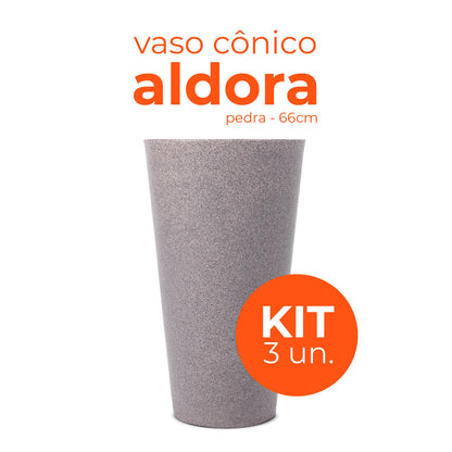 Kit 3 Vasos Aldora Pedra 66 Terrano