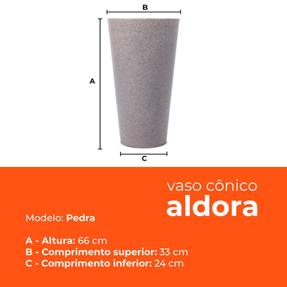 Kit 3 Vasos Aldora Pedra 66 Terrano