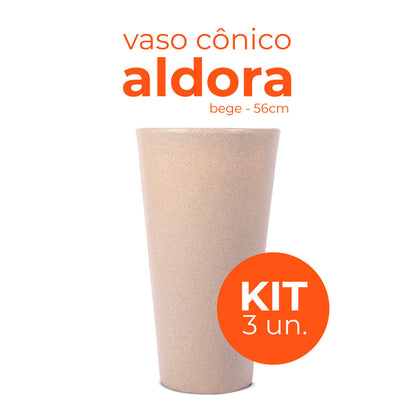 Kit 3 Vasos Aldora Bege 56 Terrano