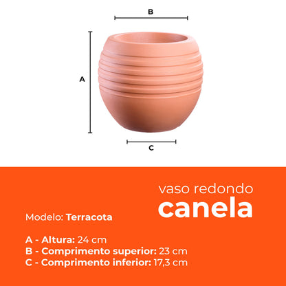 Kit 3 Vasos Canela Terracota 24 Terrano