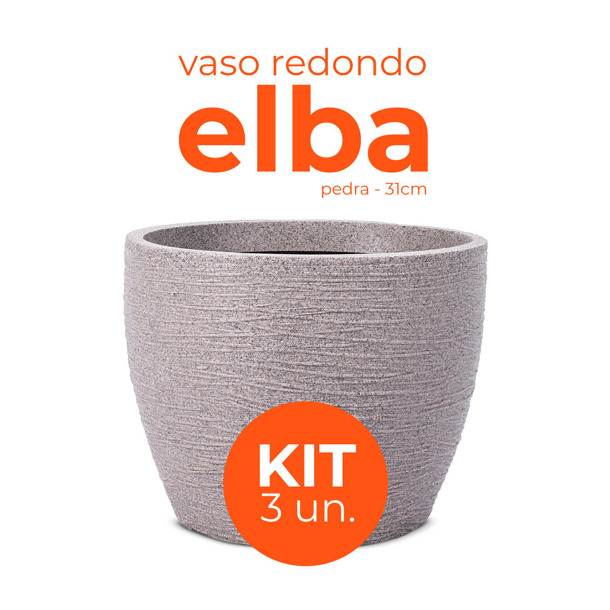 Kit 3 Vasos Elba Pedra 31 Terrano