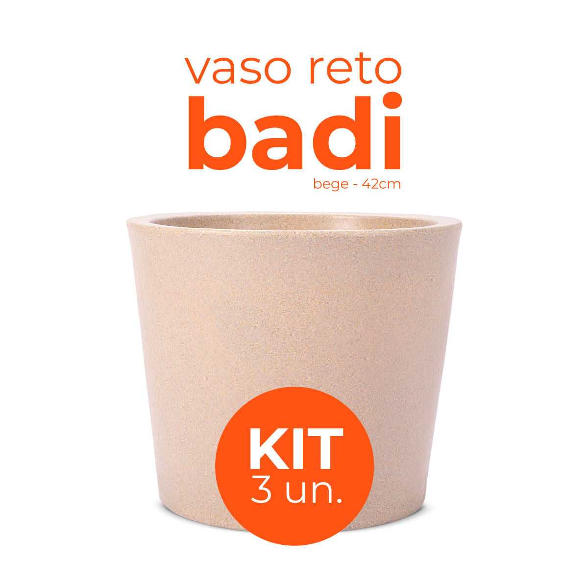 Kit 3 Vasos Badi Bege 42 Terrano