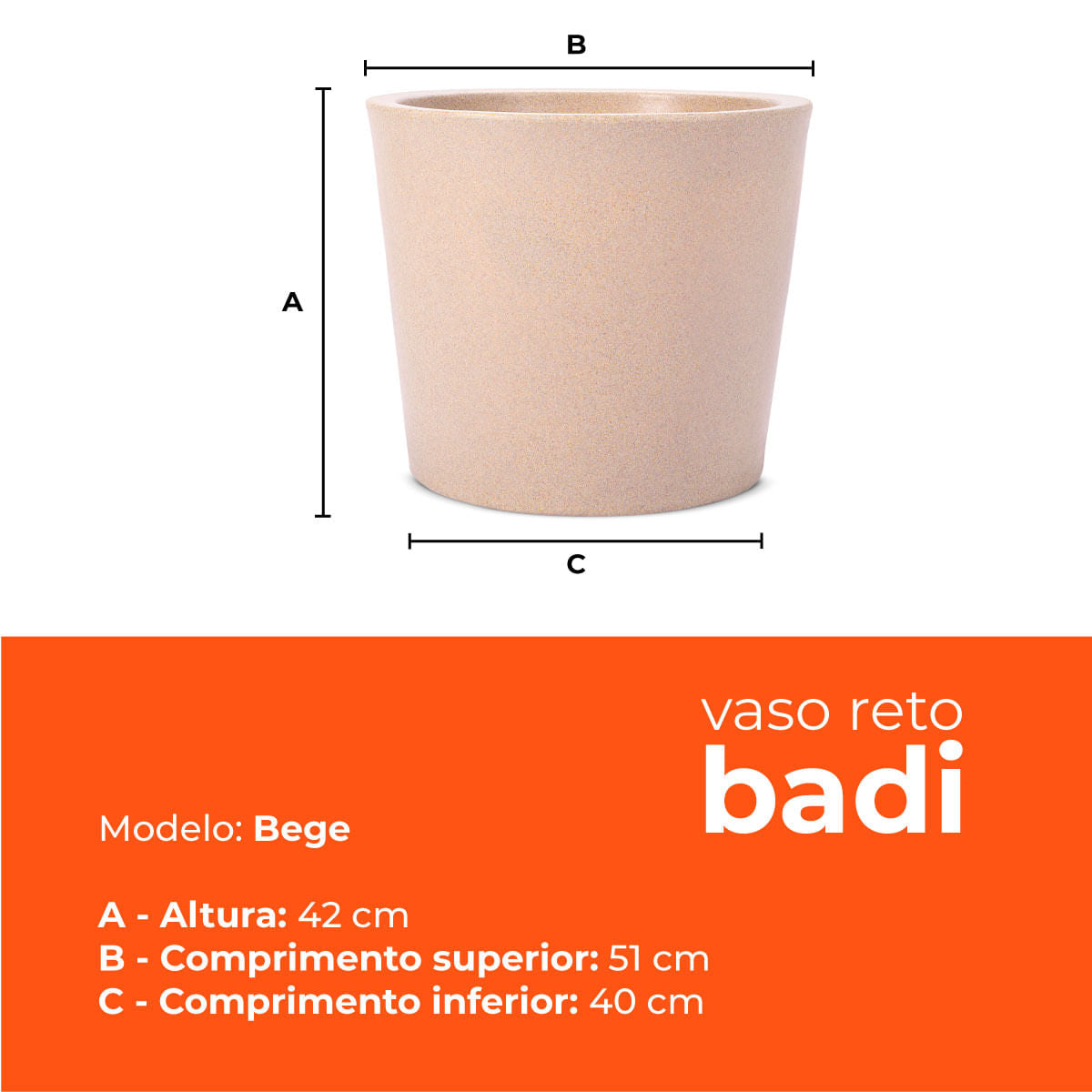 Kit 3 Vasos Badi Bege 42 Terrano