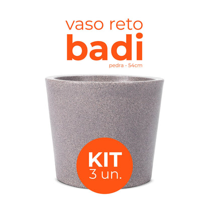 Kit 3 Vasos Badi Pedra 54 Terrano