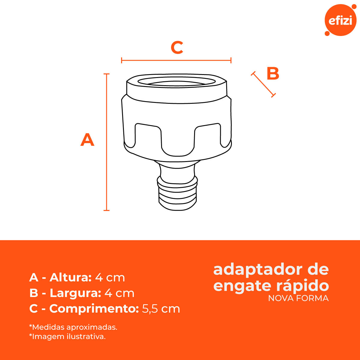 Adaptador De Engate Rapido Rosca Femea 3/4" Novaforma