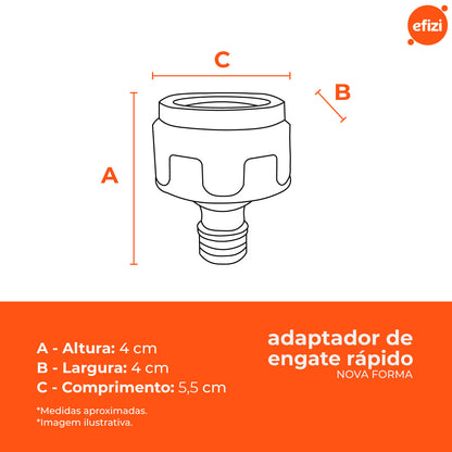 Adaptador De Engate Rapido Rosca Femea 3/4" Novaforma