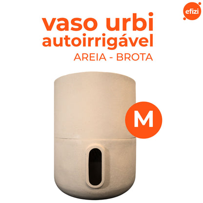 Vaso Autoirrigável Decor Urbi M Areia Brota