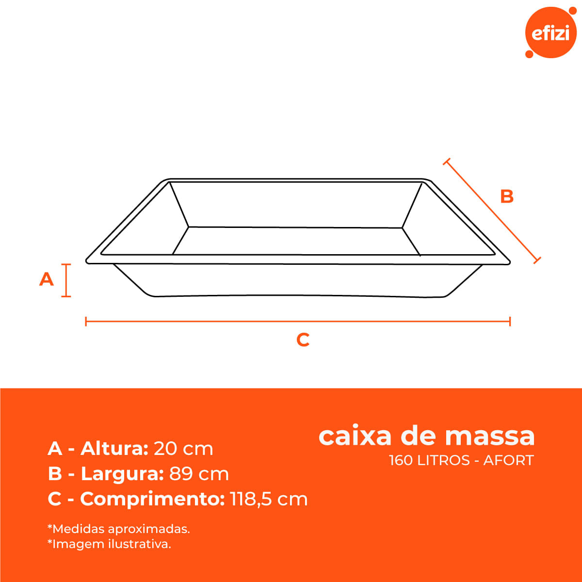 Kit 2 Caixas de Massa 160 litros Afort