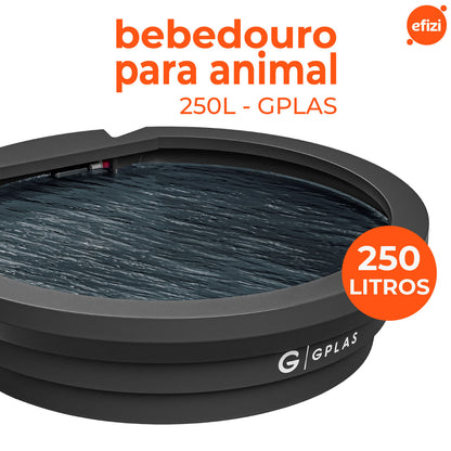 Bebedouro para Animal 250L Preto Gplas