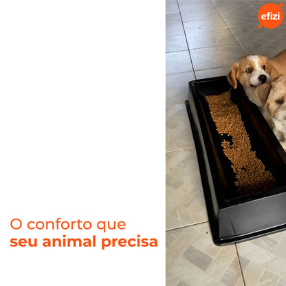 Kit 3 Comedouros para Animais 25L Preto Gplas