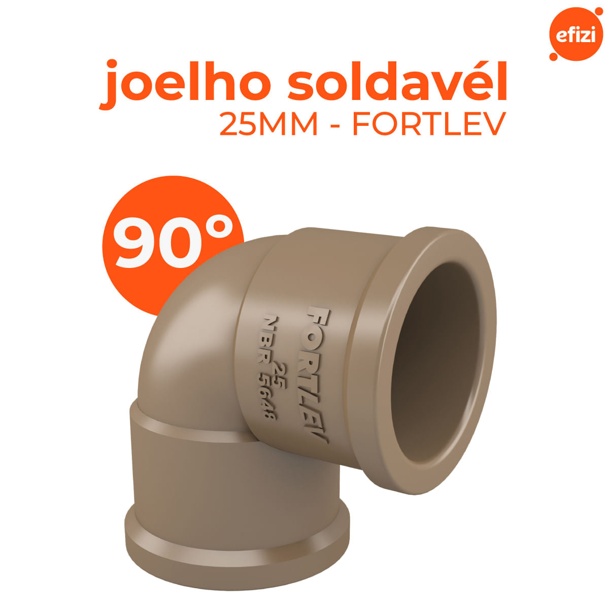 Joelho 90 Soldável 25 mm Fortlev