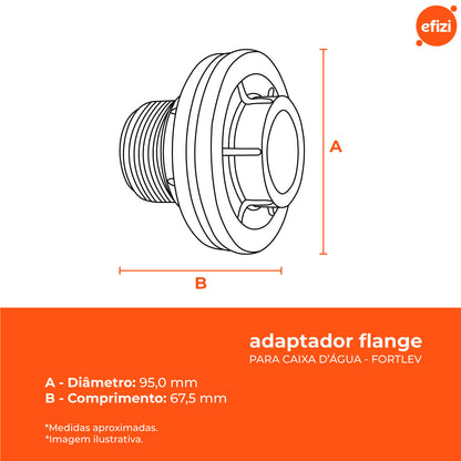 Adaptador Flange Caixa d'Água 50X1.1/2 Fortlev