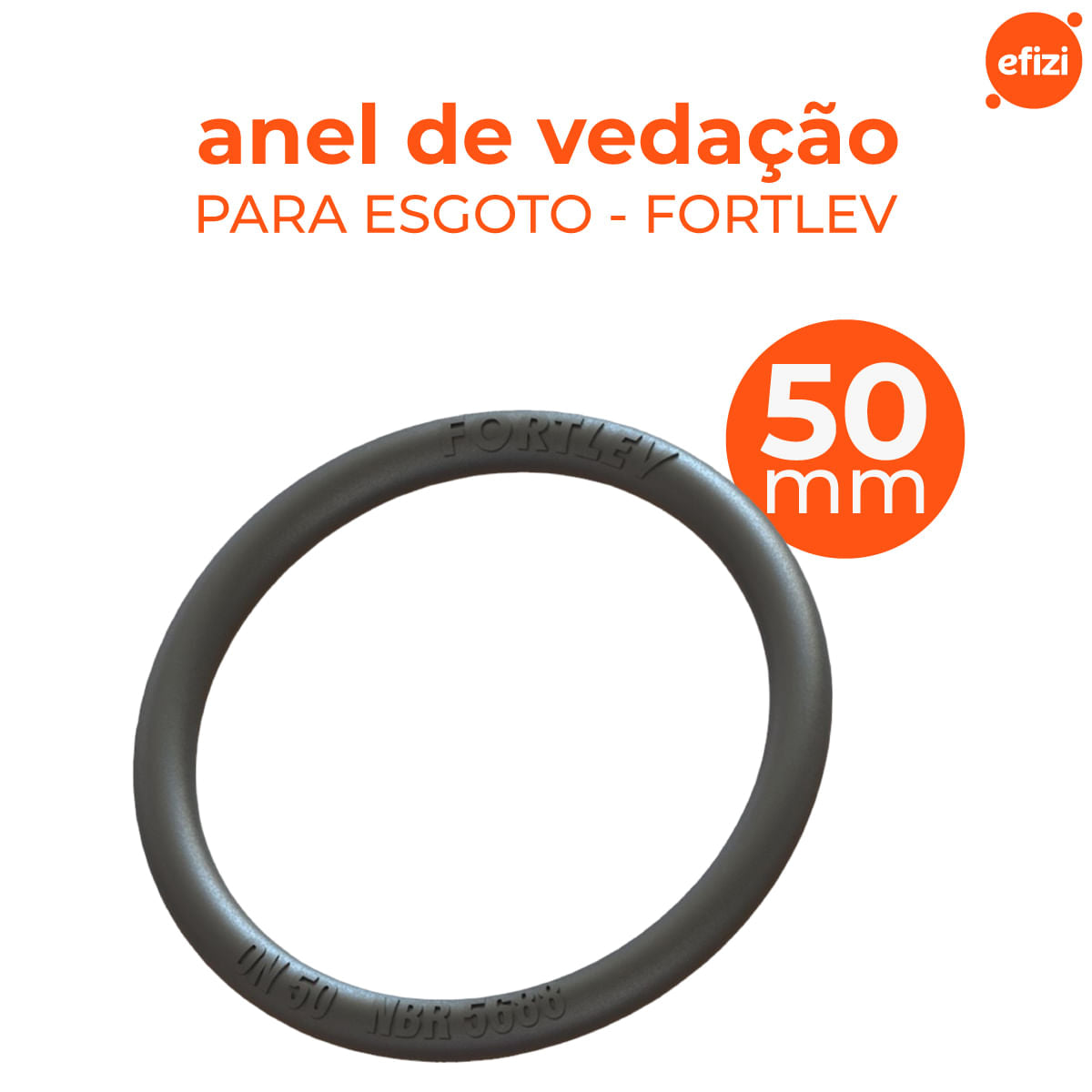 Anel de Vedação para Esgoto 50 mm Fortlev