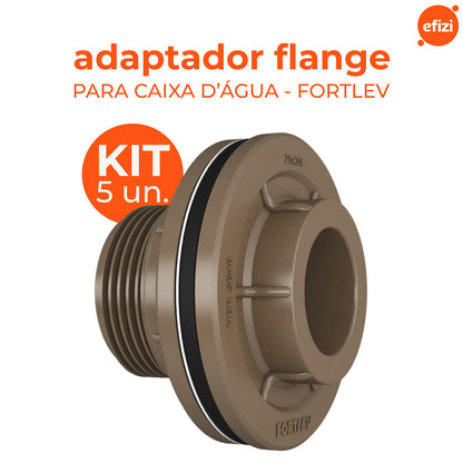 Kit Adaptador Flange 25x3/4 Fortlev 5 Unidades