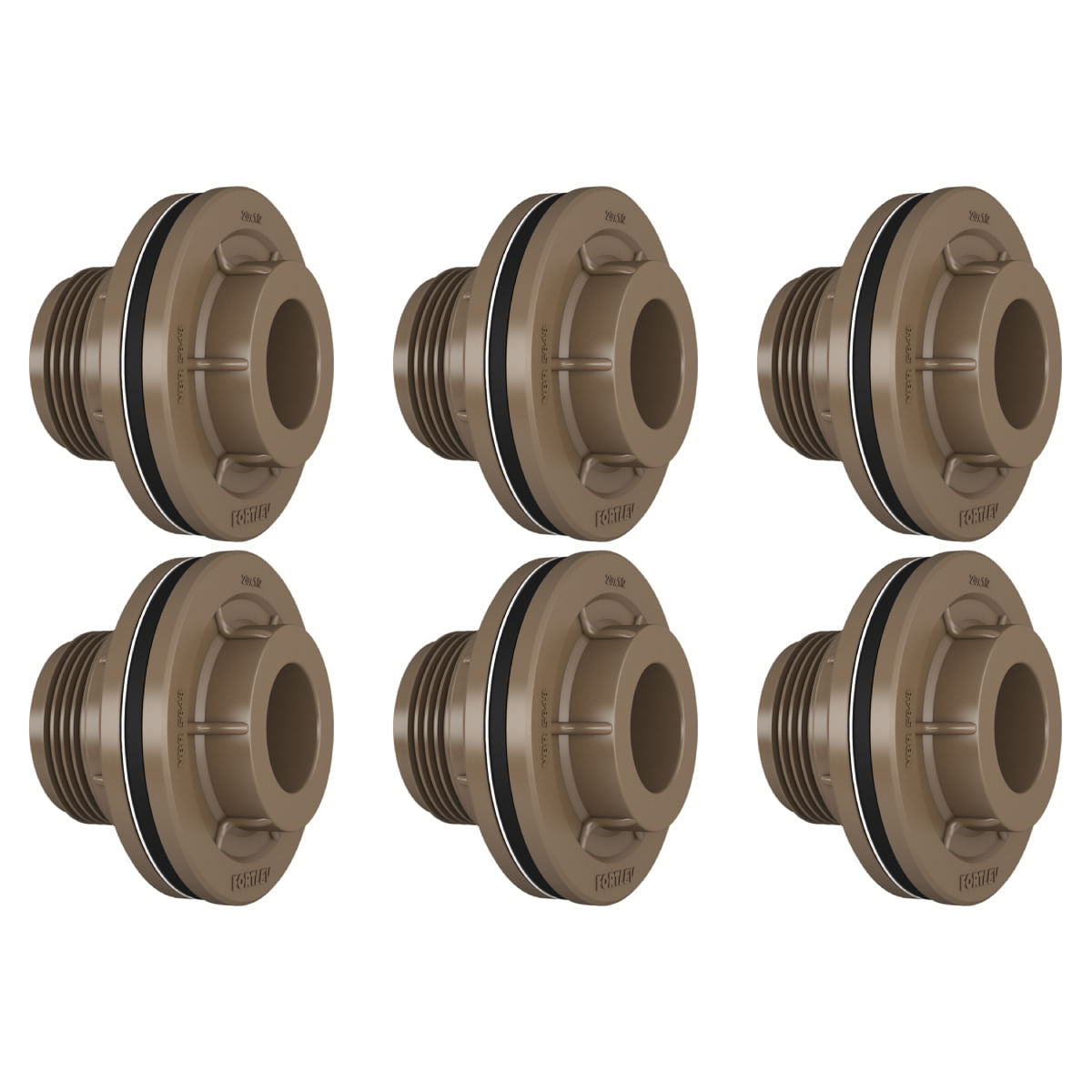 Kit Adaptador  Flange 20x1/2 Fortlev 6 Unidades