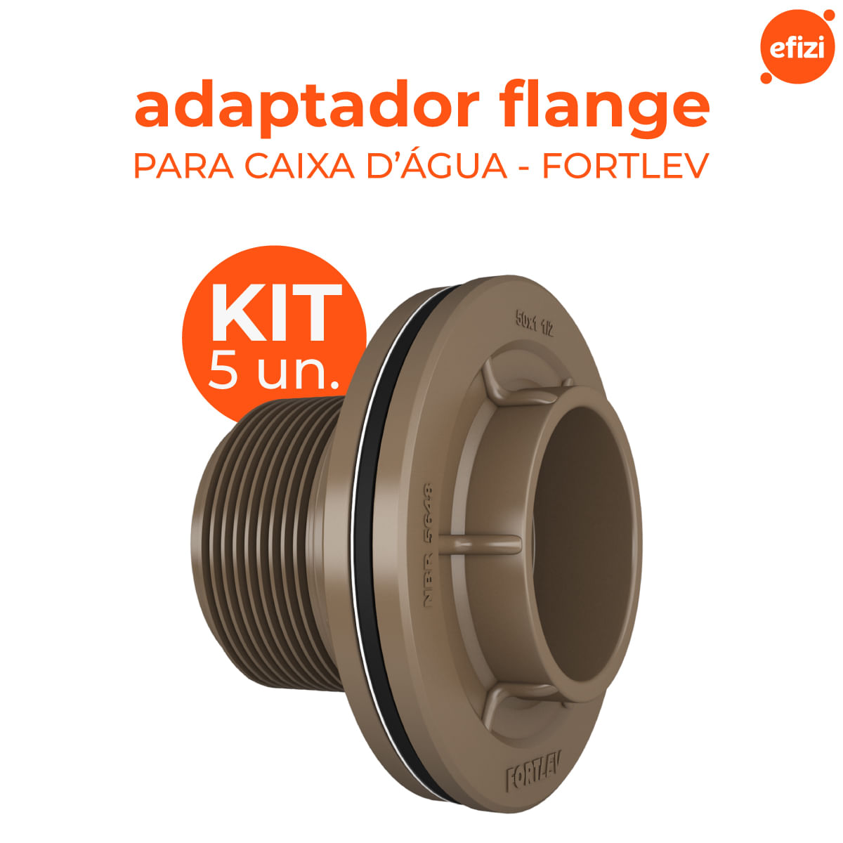 Kit Adaptador Flange 50x1.1/2 Fortlev 5 Unidades