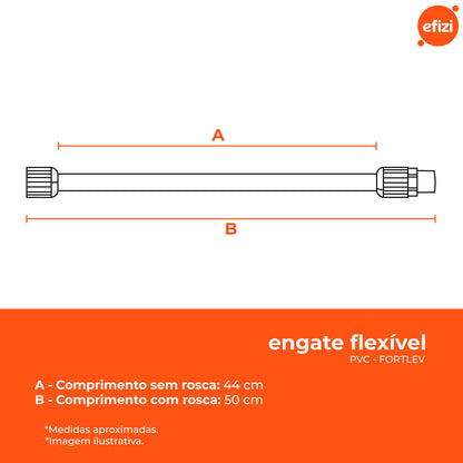 Kit Engate Flexível Pvc Fortlev 1/2 X 50cm 20 Unidades