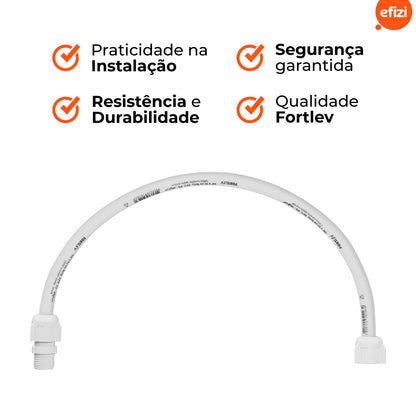 Kit Engate Flexível Pvc Fortlev 1/2 X 60cm 10 Unidades