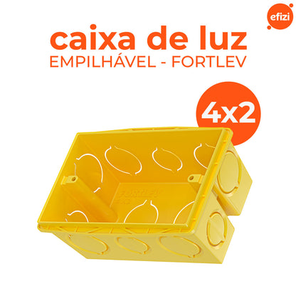 Caixa de Luz Retangular Fortlev Empilha