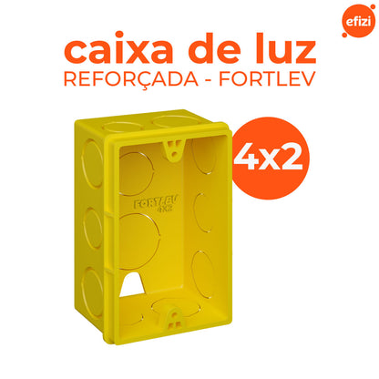 Caixa de Luz Retangular Fortlev  Reforçada