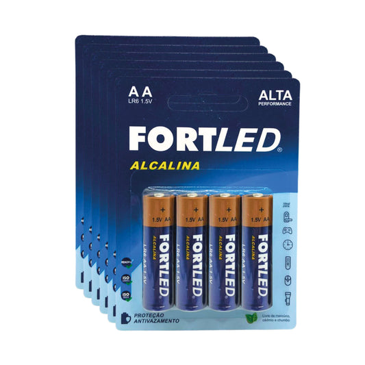 Pilha Alcalina AA 24 unidades Fortled