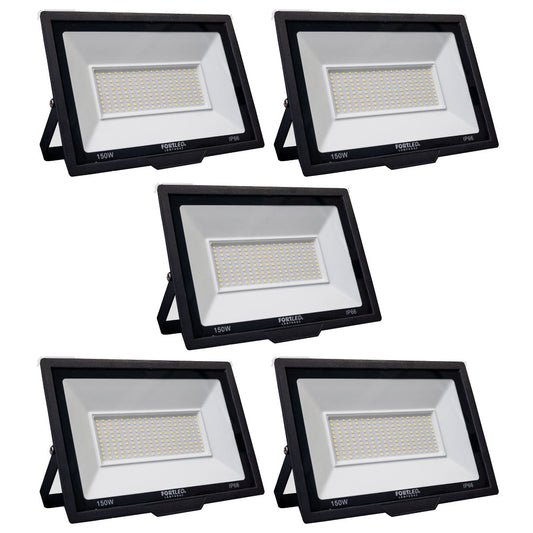 Kit 5 Refletores de Led 150W Fortled