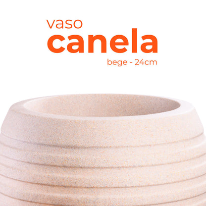 Vaso Canela Bege 24cm Terrano